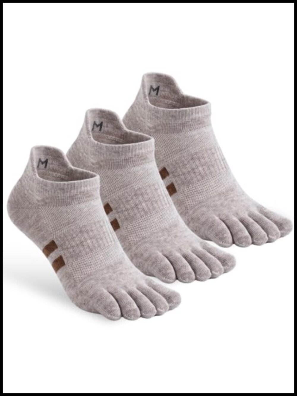 Merino Wool Toe Socks Five Finger Ankle Moisture Wicking Arch Support